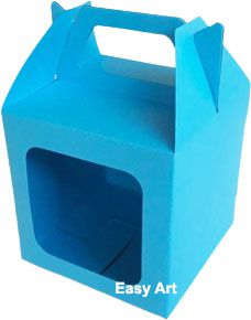 Caixa Maleta 10x10x10 Azul Turquesa - Pct com 10 Unidades