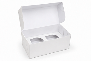 Caixas para 2 Cupcakes com Berço - Pct com 10 Unidades