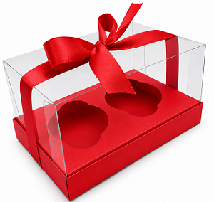 Caixas para 02 Cupcakes 17,5x11x9 - Pct com 10 Unidades