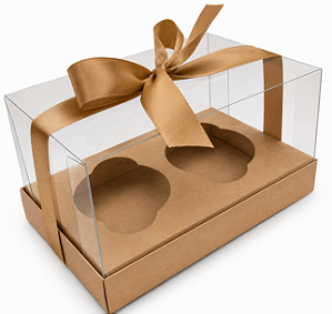Caixas para 02 Cupcakes 17,5x11x9 - Pct com 10 Unidades