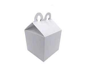 Caixa Maleta Modelo Mc Donald's 11,5x11,5x10 / Branco - Pct com 10 Unidades