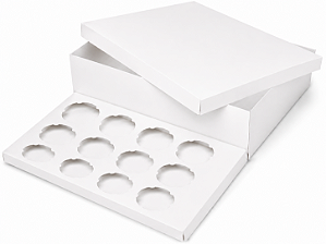 Caixas para Transporte de 12 Cupcakes Padrão - Pct com 10 Unidades