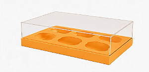 Caixas para 6 Mini Cupcakes - Pct com 10 Unidades