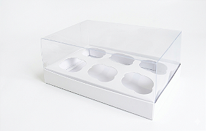 Caixas para 6 Cupcakes Padrão 24x18,5x9 - Pct com 10 Unidades