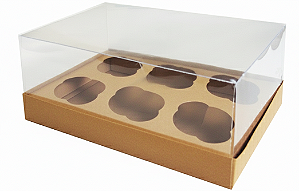Caixas para 6 Cupcakes Padrão 24x18,5x9 - Pct com 10 Unidades