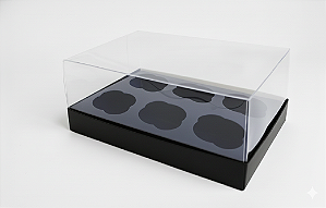 Caixas para 6 Cupcakes Padrão 24x18,5x9 - Pct com 10 Unidades