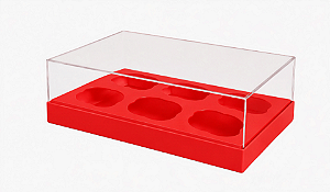 Caixas para 6 Cupcakes Padrão 24x18,5x9 - Pct com 10 Unidades