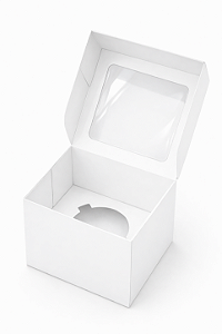Caixas para 1 Cupcake Padrão com Visor / 11x11x9 - Pct com 10 Unidades
