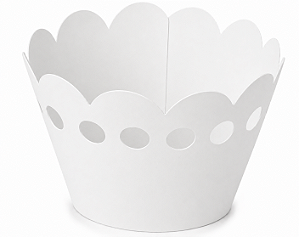 50 Wrapper para Cupcakes 7,5x5x4,5 - Branco