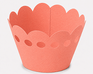 50 Wrapper para Cupcakes 7,5x5x4,5 - Salmão