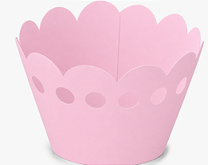 50 Wrapper para Cupcakes 7,5x5x4,5 - Rosa Claro