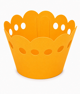 50 Wrapper para Cupcakes 7,5x5x4,5 - Laranja Claro