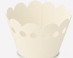 50 Wrapper para Cupcakes 7,5x5x4,5 - Marfim