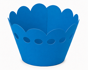 50 Wrapper para Cupcakes 7,5x5x4,5 - Azul Turquesa
