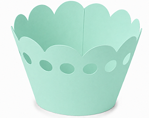 50 Wrapper para Cupcakes 7,5x5x4,5 - Verde Claro