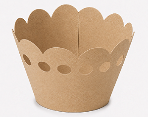 50 Wrapper para Cupcakes 7,5x5x4,5 - Kraft