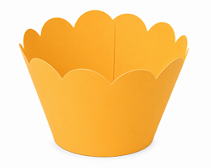 50 Wrapper para Cupcakes 5x3,5x3,5 - Laranja Claro