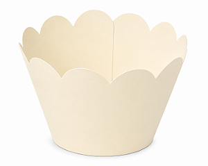 50 Wrapper para Cupcakes 5x3,5x3,5 - Marfim