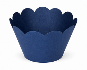 50 Wrapper para Cupcakes 5x3,5x3,5 - Azul Marinho