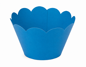 50 Wrapper para Cupcakes 5x3,5x3,5 - Azul Turquesa