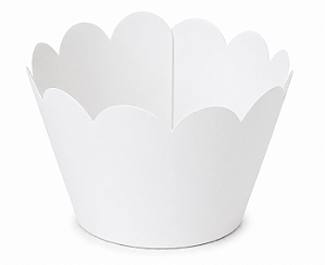 50 Wrapper para Cupcakes 6,5x4,5x4,5 - Branco