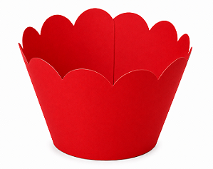 50 Wrapper para Cupcakes  6,5x4,5x4,5 - Vermelho