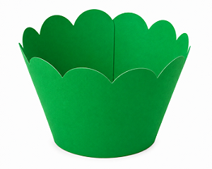 50 Wrapper para Cupcakes 6,5x4,5x4,5 - Verde Bandeira