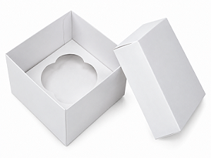 Caixas para Transporte de 1 Mini Cupcake 6x6x6 - Pct com 20 Unidades