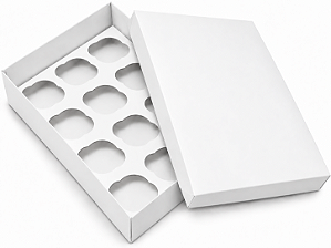 Caixas para Transporte de 12 Mini Cupcakes 23,5x16,8x6 - Pct com 10 Unidades