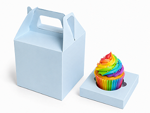 Caixa Maleta para 1 Cupcake 8x8x8 - Pct com 10 Unidades