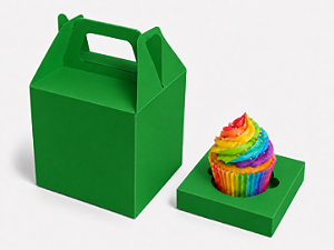 Caixa Maleta para 1 Cupcake 8x8x8 - Pct com 10 Unidades