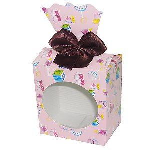 Caixinha para Lembrancinhas / Presentes com Visor - Pct com 10 Unidades