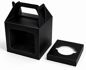 Caixa Maleta para 1 Cupcake 8x8x8 - Pct com 10 Unidades