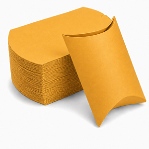 Caixa Almofada Laranja Claro 11,5x9,5x3 - Pct com 10 Unidades