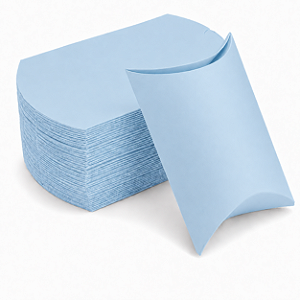 Caixa Almofada Azul Claro 11,5x9,5x3 - Pct com 10 Unidades