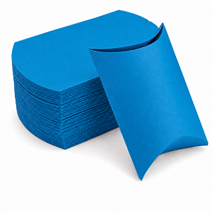 Caixa Almofada Azul Turquesa 11,5x9,5x3 - Pct com 10 Unidades
