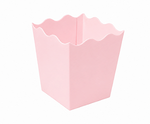 Cachepô / Caixa para Pipoca Rosa Claro 8x8x10 - Pct com 10 Unidades