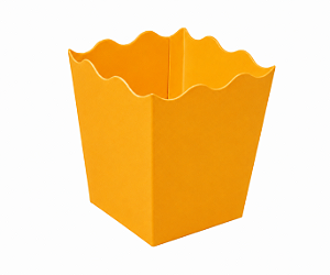 Cachepô / Caixa para Pipoca Laranja Claro 8x8x10 - Pct com 10 Unidades