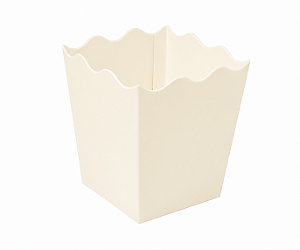 Cachepô / Caixa para Pipoca Marfim 8x8x10 - Pct com 10 Unidadeses