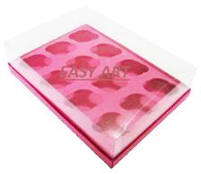 Caixas para 12 Mini Cupcakes 23,5x16,8x8 - Pct com 10 Unidades