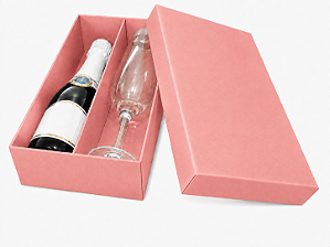 Caixas para Mini Vinho e Taça Sem Visor 21x16x6 - Pct com 10 Unidades