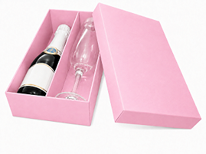 Caixas para Mini Vinho e Taça Sem Visor 21x12x6 - Pct com 10 Unidades