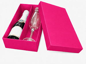 Caixas para Mini Vinho e Taça Sem Visor 21x12x6 - Pct com 10 Unidades