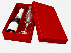 Caixas para Mini Vinho e Taça Sem Visor 21x12x6 - Pct com 10 Unidades