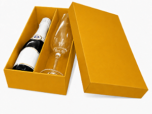 Caixas para Mini Vinho e Taça Sem Visor 21x12x6 - Pct com 10 Unidades