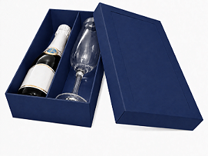 Caixas para Mini Vinho e Taça Sem Visor 21x12x6 - Pct com 10 Unidades