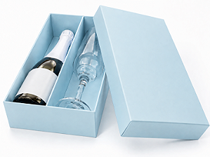 Caixas para Mini Vinho e Taça Sem Visor 12x12x6 - Pct com 10 Unidades