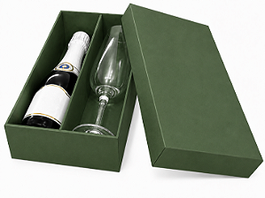 Caixas para Mini Vinho e Taça Sem Visor 21x12x6 - Pct com 10 Unidades
