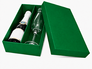 Caixas para Mini Vinho e Taça Sem Visor 21x12x6 - Pct com 10 Unidades