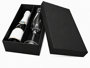 Caixas para Mini Vinho e Taça Sem Visor 21x12x6 - Pct com 10 Unidades